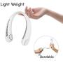 Personal Fan Neck -Portable Neck Fan Bladeless Neckband Fan,360° Cooling Neck Fan USB Rechargable Mini Fan 3-Speed Low Noise Lazy Hanging Neck Fan for Men Women Kids Summer Outdoor Indoor,White