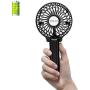 OPOLAR Handheld Portable Battery Operated Rechargeable USB Fan,Mini Personal Fan with 2200mAh Battery and 3 Settings for Travel Home and Office Use (Strong Wind, Adjustable Angle)- Black