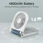 Personal USB Desk Fan, iHoven Mini Portable 14h Cooling Office Rechargeable Small Table Fan, 4800mah Quiet Battery Operated Desktop Fan Adjustable for Home Office Car Outdoor Travel White (white) Personal USB Desk Fan, iHoven Mini Portable 14h Cooling Office Rechargeable Small Table Fan, 4800mah Quiet Battery Operated Desktop Fan Adjustable for Home Office Car Outdoor Travel White (white)