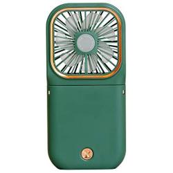 Mini Fan, Portable USB Rechargeable Folding Fan, Folding fan Has Three Gears Of Wind Speed, Folding Mobile Phone Bracket. 3000mAh Power Supply Provides Emergency Charging For The Device ( Green )