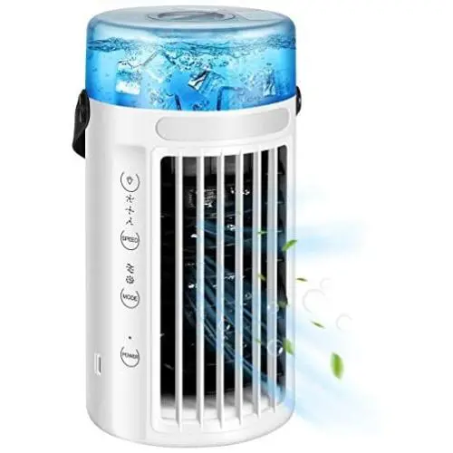 VOSAREA Portable Air Cooler 4 in 1 Mini Air Conditioner Fan Air Cooling Fan Air Misting Cooler for Room Office VOSAREA Portable Air Cooler 4 in 1 Mini Air Conditioner Fan Air Cooling Fan Air Misting Cooler for Room Office