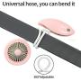 Portable Hand Free Neck Fan, 3 Speeds USB Rechargeable Battery Personal Mini Fans Headphone Neckband 360 Degree Rotation for Home, Camping, Office, Car Seat and Travel Outdoor (Pink)