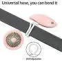 Tragbarer Handfreie Nackenfön, 3 Geschwindigkeiten, USB-Aufladbare Mini-Ventilator, Kopfhörern-Armreif, 360 Grad Drehung für Zuhause, Camping, Büro, Auto und Reisen, Outdoor (Pink)
