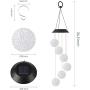 Jeopace Solar Wind Chimes,Crystal Ball Wind Chimes for Decoration Outdoor Indoor,Waterproof Wind Chime for Home/Party/Yard/Garden Decoration,Gifts for Mom,Wife, Grandma,Christmas(Crystal Ball)