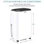 Airo Comfort Portable Air Conditioner 8,000BTU – 5,000 SACC Quiet Air Conditioning Machine Cools Up to 200 Square Feet Room LED Display Auto and Dehumidifier Mode with Remote Control