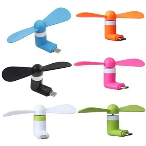 TENKEY 6 Packs USB C Mini Fan USB Tpye C Phone Fan Mini Portable Type-C Mobile Phone Cooling Fan For Samsung Galaxy S8 S8 Plus Google Nexus 5X For Huawei P9 Type C Mini Fan