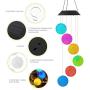Jeopace Solar Wind Chimes,Crystal Ball Wind Chimes for Decoration Outdoor Indoor,Waterproof Wind Chime for Home/Party/Yard/Garden Decoration,Gifts for Mom,Wife, Grandma,Christmas(Crystal Ball)