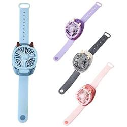 Handheld Folding Portable Wrist Fan, USB Charging Ultra-Quiet Third Gear Speed Electric Mini Watch Fan