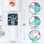 Portable Air Conditioner Fan, GREATSSLY Personal Evaporative Air Cooler Small Room Air Conditioner Portable with 3 Fan Speeds, 7 Color LED Night Light, Humidifiers Function for Bedroom, Home, Office
