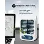 VKTEN Portable Fan, Spray Water Mist Fan, Super Quiet USB Desk Fan 3000mAh Rechargeable Personal Mister Fan with 3 Speeds, 4-15 Working Hours for Office, Travel, Outdoors, Hiking, Camping (White)