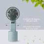 QEEK Personal Fan, Handheld Portable Mini Fan with 4000 mA Rechargeable Batteries,LCD Digital Display with 5 Speed Adjustable Setting, Oscillate Charging Base for Office Home Outdoor and Travel (Green)