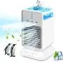 YiimDaifun Tragbarer Luftkühler, 2000mAh Wiederaufladbarer Zerstäuber-Ventilator (Einstellbare 2-4H), 90° Oscillation Kühlbreeze Luftkühler, Persönlicher Raumkühler für Räume, Büros, Zelte, Innenräume