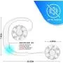USB Rechargeable Portable Wearable Fan，Neck Fan, Hand Free Personal Fan, 360 Degree Adjustable Necklace Mini Fan for office Travel Outdoors-White