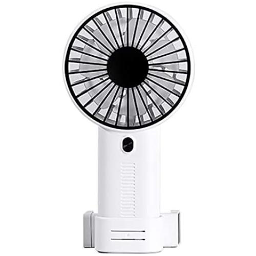 Handheld Fan,with Cell Phone Holder,Ajustable Angle Wind Small,Mini USB Fan Portable Personal Desk Desktop Fan 3 Speed Rechargeable Battery Up to 7 Hours for Outdoor,Camping,Hiking,Office(White)