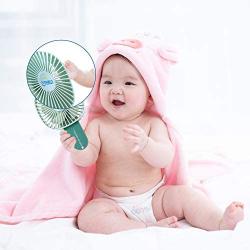 Mini Handheld Fan Battery Operated Fan Portable Fan USB Rechargeable Personal Battery Desk Fan Travel Face Fan 3 Speed Adjustable for Kids Girls Woman Home Office Outdoor Travel (green)