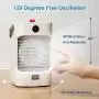 Speclux Portable Air Conditioner Fan, Personal Air Cooler, Rechargeable Mini Evaporative Cooler Desk Fan with Handle, Camping AC Unit, Air Humidifier with USB Charging for Home/Office/Outdoor (White)