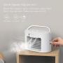 MIKOSI 3 in 1 Portable Air Conditioner Fan, Personal Small Evaporative Air Cooler Humidifier Misting Fan with LED Light, 4000mAh Rechargeable Battery for Room Office Travel