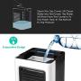 Portable Air Conditioner, Evaporative Personal Desk Fan, Quiet Air Cooler Misting Fan, 3 Wind Speed Desktop Air Conditioner Fan for Home, Office, Room