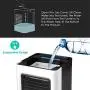 Portable Air Conditioner, Evaporative Personal Desk Fan, Quiet Air Cooler Misting Fan, 3 Wind Speed Desktop Air Conditioner Fan for Home, Office, Room Portable Air Conditioner, Evaporative Personal Desk Fan, Quiet Air Cooler Misting Fan, 3 Wind Speed Desktop Air Conditioner Fan for Home, Office, Room