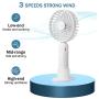 Handheld Fan Portable Held Fan, USB Rechargeable Mini Desk Fan 3 Speed Adjustable, Small Portable Fan for Car Travel Outdoor Camping Office