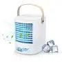 Portable Air Conditioner Fan,7.4 Inch Rechargeable USB Portable Mini Cooling Fan, Personal Evaporative Air Conditioner Fan with 7 Colors LED Light,3 Speeds Air Humidifier Fan for Room Home Office