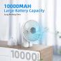 Mini Personal Portable fan Rechargeable ,Kloudi Camping fan with LED Lantern ,3 Speeds Adjustable Quiet Battery operated USB Desk Fan for Tent ,Office,Picnic,Fishing,Travel ,Outdoor