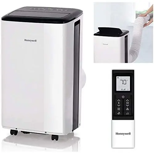 Honeywell Smart WiFi Tragbarer Luftkühler & Luftentfeuchter mit Alexa Sprachsteuerung, Kühlt Räume bis 450 qm, Enthält Tropfschale & Isolierband, HF0CESVWK6