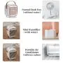 Portable Air Conditioner Fan, Rechargeable Personal Air Cooler with Handle, Cordless Evaporative Cooler, 3 Wind Speeds Mini Air Conditioner, USB Desk Fan Perfect for Home Office Small Room