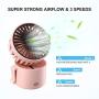 Portable Mini Fan Personal Small Handheld Fan USB Rechargeable Battery Operated Hand Neck Desk Fan, 3 Speed Multi-Purpose Small Pocket Fans for Girls Boys Women Gift Outdoor Travel Office