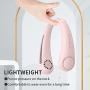 Cufun Portable Neck Fan, Hands Free USB Rechargeable Bladeless Fan, Mini Personal Neck Fan with 11.1Wh Lithium-ion Battery, 360° Cooling, Super Quiet, 3 Speeds for Outdoor & Indoor（Pink）