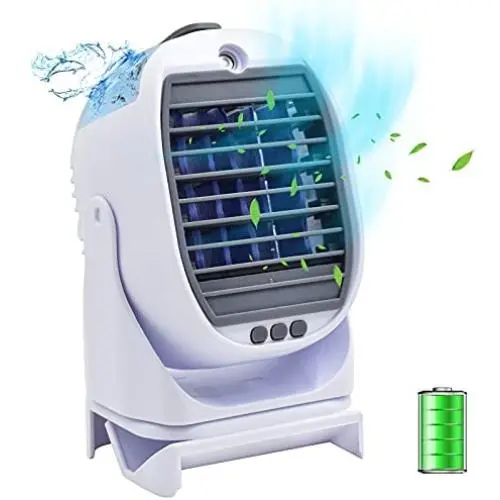 Mini Luftkühler Ventilator – Tragbare Klimageräte mit Kühl- und Duftfunktion, 3 Windstufen, USB-betriebener persönlicher Schreibtischventilator für Zuhause, Büro, Schlafzimmer, Camping und Auto