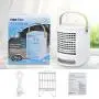 Portable Air Conditioner Fan,7.4 Inch Rechargeable USB Portable Mini Cooling Fan, Personal Evaporative Air Conditioner Fan with 7 Colors LED Light,3 Speeds Air Humidifier Fan for Room Home Office