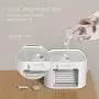 Climatiseur Portable 3 en 1 MIKOSI, Ventilateur Rafraîchissant, Mini Humidificateur Brosse à Bulle avec Lumière LED et Batterie Rechargeable 4000mAh pour Pièce Bureau Voyage Climatiseur Portable 3 en 1 MIKOSI, Ventilateur Rafraîchissant, Mini Humidificateur Brosse à Bulle avec Lumière LED et Batterie Rechargeable 4000mAh pour Pièce Bureau Voyage