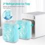 Portable Air Conditioner, Mini Personal Rechargeable Evaporative Air Cooler USB Quiet Desktop Cooler Fan with 2 Ice Crystal Box 3 Fan Speeds, Blue LED Night Light Function for Home, Office and Room