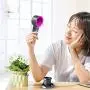 Suuker Portable Creative USB Mini Fan，Rechargeable Handheld Eyelash Fan Dryer Speed Adjustable Bladeless Fan, Small Air Conditioning Blower Fan for Eyelash Extension（Pink）