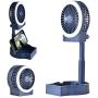Handheld Mini Fan Battery Operated Small Personal Portable Fan With 2 Brightness LED light,3 Speed Rechargeable USB Desk Fan，Electric Adjustable Small Fan for Home Office Indoor Outdoor Travelling