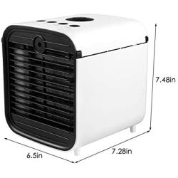 Air Cooler, 5-in-1 Portable Air Conditioner with LED Light and Purifier, Mini Personal Evaporative Cooler for Home & Office Desk Outdoors Travel