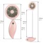 Portable Hand Free Neck Fan, 3 Speeds USB Rechargeable Battery Personal Mini Fans Headphone Neckband 360 Degree Rotation for Home, Camping, Office, Car Seat and Travel Outdoor (Pink)