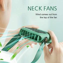 Portable Mini Fan Havit Rechargeable Handheld Fan USB Small Personal Battery Operated Neck Fans Hand-free for Women Kids Girls Man Teens Desk Outdoor Travel Office Household (2, Green)