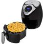 Deco Chef XL 3.7 QT Digital Air Fryer Cooker with 7 Smart Programs, LED Touch Screen, Oil-Less Non-Stick Coated Basket, Timer Counter Top, Healthy Kitchen Safe Frying Station with Cook Book