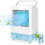 TAECCL Portable Air Conditioner Evaporative Air Cooler with Timer Humidifier Misting Fan Mini Air Conditioner Personal Cooler Desk Fan Battery Operated Rechargeable Cooling Fan for Room, Office