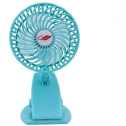 QUZOC Portable Hand Held Small Clip-On USB Fan for Stroller/Outdoor/Desk, Quiet and Strong 3-Speed Adjust Mini USB Powered Fans with Rechargeable Battery(blue) QUZOC Portable Hand Held Small Clip-On USB Fan for Stroller/Outdoor/Desk, Quiet and Strong 3-Speed Adjust Mini USB Powered Fans with Rechargeable Battery(blue)