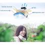 USB Portable 2 in 1 Air Cooler Mini Air Conditioner Neck Cooling Fan (White)