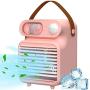 Portable Air Conditioner Fan, CEENFFO Personal Air Cooler 3-in-1 Mini Conditioner 3 Wind Speed, 3 Colors Desktop Air Conditioner with Handle for Home/Office/Room/Outdoor