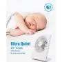 Unterhaltungsluftbefeuchter, tragbarer Akkubetriebener Ventilator, 180° Neigbarer Klapp-Ventilator, Ultra-Leise, Klein, Tragbar, 3 Geschwindigkeiten, USB-Ventilator für Büro, Schlafzimmer, Zuhause, Schreibtisch, Camping, Weiß