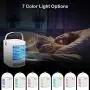 Portable Air Conditioner Fan,7.4 Inch Rechargeable USB Portable Mini Cooling Fan, Personal Evaporative Air Conditioner Fan with 7 Colors LED Light,3 Speeds Air Humidifier Fan for Room Home Office