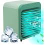 Personal Air Cooler Portable Air Conditioner Humidifier, 2-in-1 Mini Air Cooler, 3 Wind Speeds, Large Water Tank, Ultra Quiet Work, USB Table Fan for Home Bedroom Office Indoor Outdoor