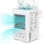 Climatiseur Portable, Oscillation Automatique 120° Mini Rafraîchisseur Personnel avec 3 Vitesse de Vent, Réservoir d'Eau de 700ML, Alimenté par Batterie 5000mAh, Rafraîchisseur Evaporatif Parfait pour la Maison le Bureau l'Extérieur Climatiseur Portable, Oscillation Automatique 120° Mini Rafraîchisseur Personnel avec 3 Vitesse de Vent, Réservoir d'Eau de 700ML, Alimenté par Batterie 5000mAh, Rafraîchisseur Evaporatif Parfait pour la Maison le Bureau l'Extérieur