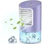 Personal Evaporative Air Cooler, Humidifier Portable Mini Space Air Conditioners Desk Fan with 3 Wind Speeds for Room Office Home Travel, Purple By Page Hodge (Purple)