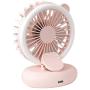 Portable Selfie Mini Handheld Fans, Battery Operated Clip on Mini Desk Fan, Portable Travel Mini Fan with LED Light Can be Clamped on the Mobile Phone to Take Photos